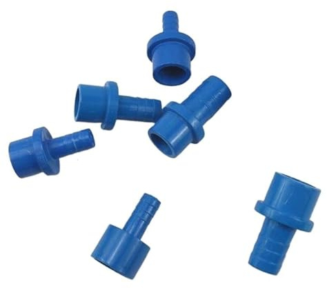 Raccords en PVC, connecteur rapide de tuyau, raccord cannelé-douille OD 5 mm 8 mm 10 mm 12 mm 14 mm 16 mm 18 mm 20 mm OD raccord cannelé de tuyau X 20 mm 25 mm OD douille raccord de tuyau en PVC(Blue,