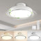 LMP Modern Ceiling Fan with Lights and Remote Control 74W, 48CM Silent Bladeless Ceiling Fans with Lamps for Bedroom Living Room, LED Quiet Dimmable Light Fitting Fan Ceiling Flush Mount, White & Grey