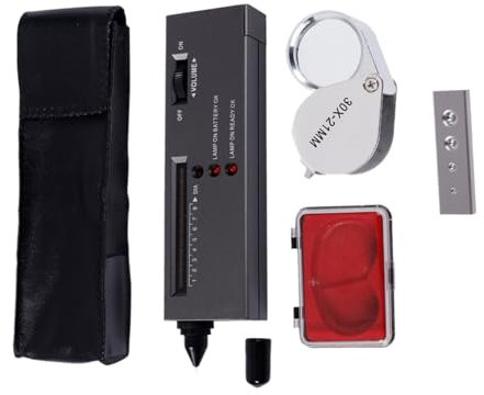GEM Tester - Diamond Selector II V2 | Lampada del rivelatore di diamanti | Strumento di test di durezza delle pietre preziose | Penna del tester di diamante elettronico portatile per zaffiro, rubino,