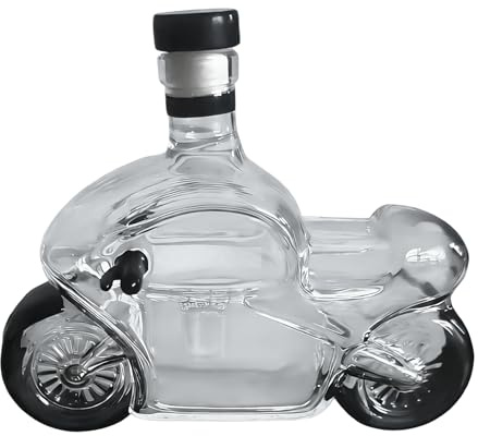 Baoqifong Botellas De Whisky De Con,Recipiente De Alcohol Con Forma De Motocicleta De 300ml - Decantador De Bebidas Alcohólicas Para Hogar - Para Coleccionistas Aficionados Exposición En Bar