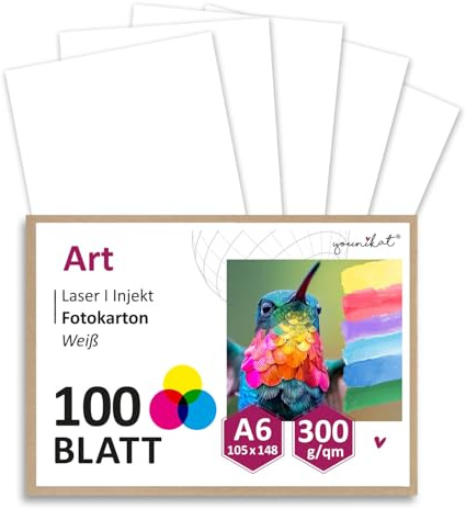 younikat Postkarten DIN A6 weiß Karton blanko 300 g/m² - you0243 | für alle gängigen Stifte geeignet, für schnelle Notizen, zum Lernen, Einladungskarte oder Postkarte, Handlich und praktisch
