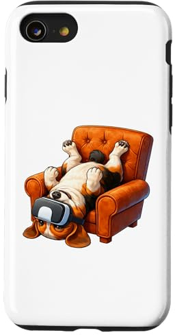Hülle für iPhone SE (2020) / 7/8 Lustige VR-Gaming-Kunst für Hunde