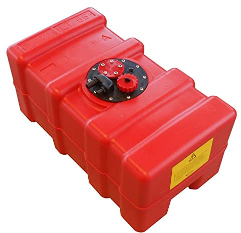 Kraftstofftank mit Inspektionsdeckel und Anschlüssen │ Benzintank │ Treibstofftank │ Einbautank für Boote │ Volumen: 55 Liter