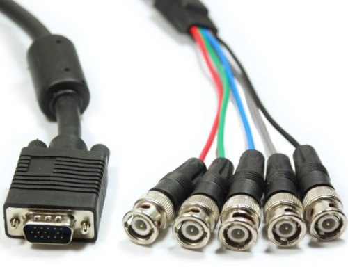 VGA (SVGA) mâle vers 5 BNC Fiches Moniteur câble/Plomb – 5 m