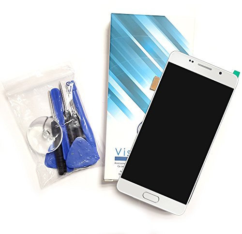 Visiodirect Ecran Complet pour Samsung Galaxy Note 4 SM-N910F Blanc vitre Tactile + écran LCD