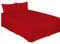 ARLINENS Luxury Plain Dyed Poly Cotton Platform Base Valance Sheet in Following Colours and Sizes (KING, RED)