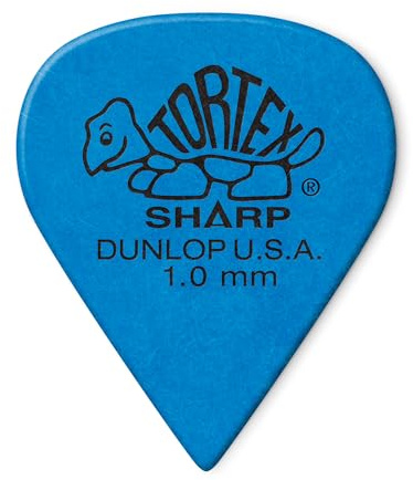 Jim Dunlop 412R100 1.0mm Tortex Sharp Guitar Picks, 72-Pack