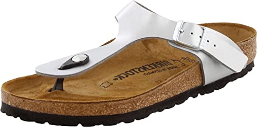 Birkenstock Damen Gizeh Flipflop, Silber, 38 EU
