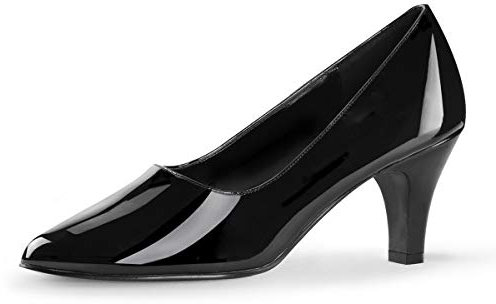 PleaserUSA Pumps Divine-420 Lack schwarz Gr. 46