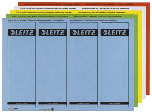 Leitz 1685-00-85 Rückenschilder Papierrückenschilder kurz VE400, Breit für Leitz 1080, 1070, 1072, 1073, 1190, 1194, grau