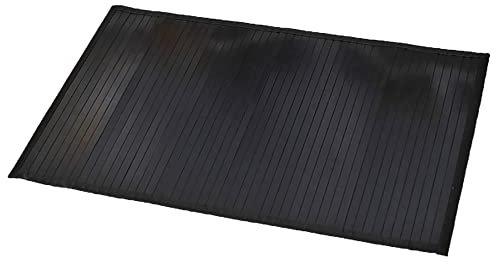 Tendance - Tapis bambou noir - Taille 50 x 80 cm