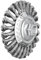 PFERD Kegelbürste gezopft KBG | Ø 115x15mm M14 Stahl-Draht-ø 0,50 | 43315001 – für Winkelschleifer