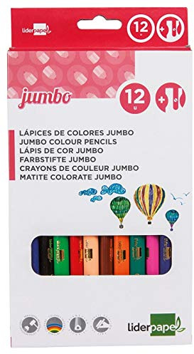 Farbstiftetui - 12 Stück Jumbo und Anspitzer