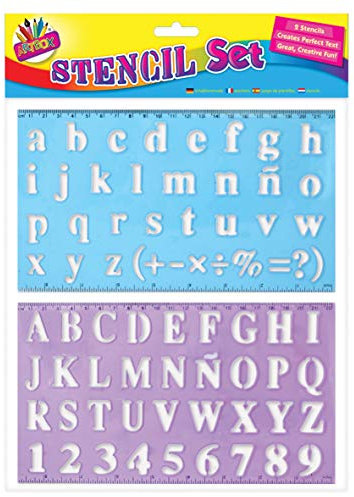 Art Box Box Alphabet Stencil Set, 1071