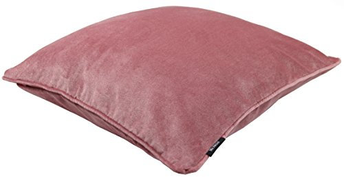 McAlister Textiles Matter Samt | Sofakissen mit Füllung in Altrosa | 43 x 43cm | erhältlich in 25 Farben | griffester Samt edel paspeliert | pralles Samtkissen