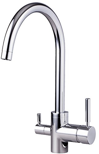 RDL Group Negro 3-Wege Wasserhahn, 3in1, Osmose, Armatur, Küche, Chrom, Schwarz
