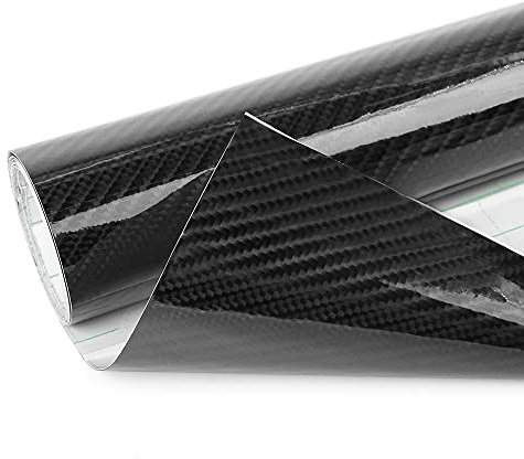 sourcing map Autofolie Carbon Vinyl Folie Aufkleber für Auto Deko 6D Carbon Selbstklebend Schutzfolie 60 x 152cm
