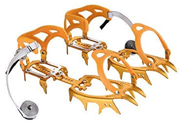 DETECH Gebündelt 14 Zähne Steigeisen Ice Gripper Aluminium-Legierung Professionelle Berg Expeditionen Snow Crampons Leichte High-Altitude rutschfeste Steigeisen