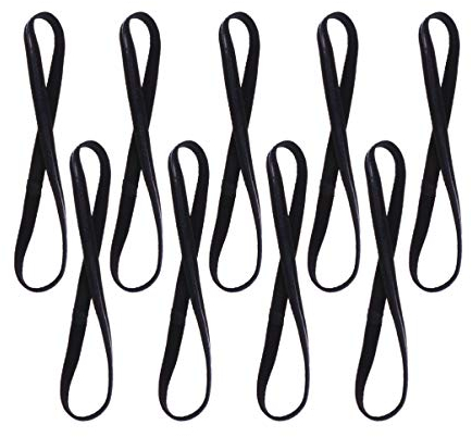 HEALLILY 9pcs Athletic Sports Headbands Non-Slip Elastic Sport Mini Head Bands Hair Accessories for Jogging Vollyball Men Women Kids (Black)