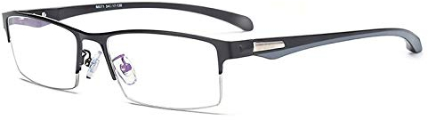 RXBFD Blaulichtfilter Brille Photochrome Progressive multifokale Lesebrille, Halbrandbrille mit Metallrahmen aus Kunstharz. Polarisierte Sonnenbrille Federscharnier Leser für Männer und Frauen