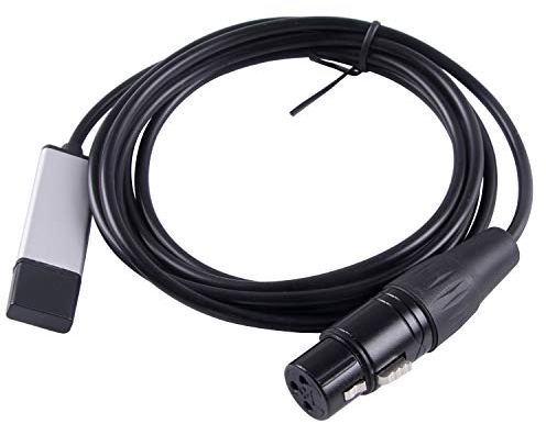 Adaptador de interfaz USB a DMX RS485 Convertidor Serial 3PIN XLR LED DMX512 Freestyler Software PC a escenario Control de iluminación Cable