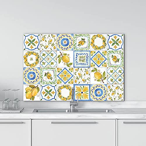 CREARREDA Pannello Paraschizzi Cucina in Alluminio 72x48cm Facile da Applicare Made in Italy Protezione per Fornelli e Muro. Lavabile Con Un Panno Lastra paraschizzi in metallo