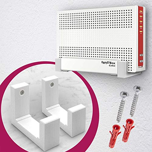 Mobilefox Router Wandhalterung für AVM Fritzbox 6590/6591, Weiß, Made in Germany