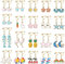 LOLIAS 20 Paare Ohrringe Set für Mädchen und Damen - Baumeln Ohrclips mit Blume, Stern, Mond - Hypoallergener Schmuck für Frauen, Teenager und Kinder
