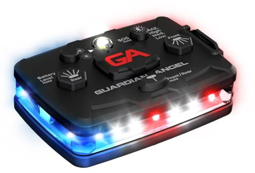 Guardian Angel Elite Series Sicherheitslicht | Beacon-Gerät Wiederaufladbar, magnetisch, freihändig tragbar und montierbar. Für Strafverfolgung, Ersthelfer und mehr.