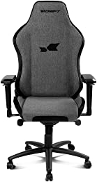 DRIFT GAMING DR275 - Silla Gaming Profesional, Material Tela con Acabado de Terciopelo, reposabrazos Ajustables 4D, pistón Clase 4, giratoria, Mecanismo Frog, Color Negro/Gris