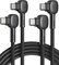 INIU 90° CABLE USB C, [2 m+2 m] 100W USB C vers USB C charge rapide, cable type C Nylon tressé de données Chargeur USB pour Samsung Galaxy S21 S20 S10 S9 Note10 oppo Xiaomi Huawei Oneplus Laptops LG.