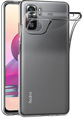 AICEK Coque Compatible avec Redmi Note 10 4G, Transparente Silicone Etui pour Xiaomi Redmi Note 10S Coque Housse Bumper Clear Case