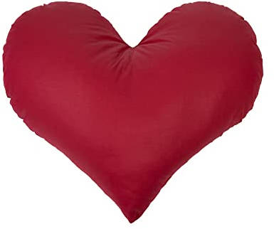 TherapieWelt Herzkissen Kuschelkissen Geschenk zum Valentinstag Dekokissen Schmusekissen Herzform EIN Geschenk für Frau und Mann Zierkissen Rot Größe 60 cm