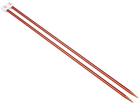 Coopay Aiguilles à tricoter en métal 5.5 mmx35 cm, aiguilles à tricoter pour débutants et professionnels, longues aiguilles pour pulls, couvertures et grands projets