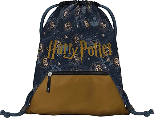 Baagl Turnbeutel für Jungen Mädchen, Wasserdichte Schuhbeutel für Kinder, Schule und Kindergarten Sportbeutel, Sportsack (Harry Potter Hogwarts)