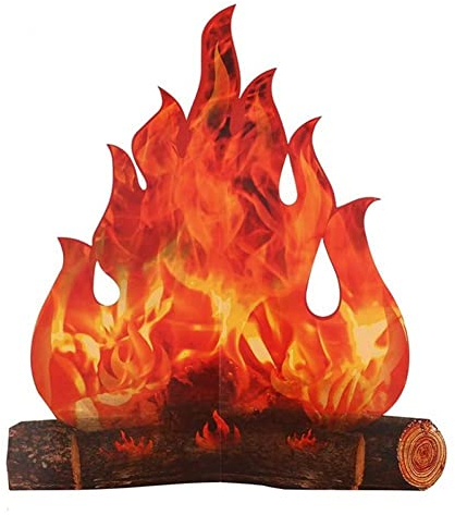 Luxylei 3D Dekorative Pappkarton Lagerfeuer Herzstück Künstliches Feuer Gefälschter Flammpapier Party Dekorative Flammenfackel Für Lagerfeuer Partydekoration