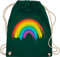 Turnbeutel Rucksack - Kleidung Pride Flag - Regenbogen LGBT & LGBTQ - Unisize - Dunkelgrün - lgbtq+ beutel csd rainbow bauwollbeutel lesbian christopher street day turnsack lqbtq beutelrucksäcke