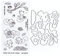 DzIxY Eichhörnchen Tannenzapfen Transparente Stempel und Metall Stanzformen Sets für Kartenherstellung Scrapbooking Papier Kunst Bastelset Zubehör Transparente Silikondichtungen Stempeln