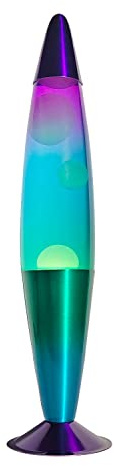 Libubow 16 Zoll Regenbogen Motion Lampe 2 Glühbirnen Aurora Lampe Nachtlicht Entspannende Stimmungsbeleuchtung für Erwachsene Home Office Dekor Geburtstagsgeschenk Grün Blau Lila