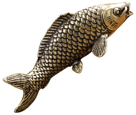 Garneck Karpfen Ornamente Glückliche Feng-Shui-Dekoration Asia Fisch Figur Reichtum, Der Arowana Einlädt Fischfigur Deko Teich 2021 Feng-Shui-skulptur Fischstatue Kupfer Schatz Fisch
