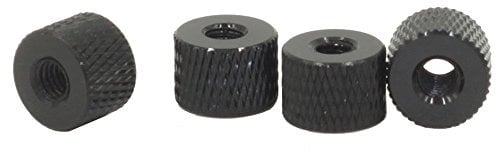 M4 Rändelmuttern Knopf Rändelmuttern Aluminium Mehrfarben 8 Stück (Schwarz)