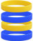 Wudaizhi 4 Stück Silikon-Gummiband Flexibles Ukraine-Blau-Gelb-Armband-Manschette-Armband Sportliches lässiges Armband für Frauen Männer