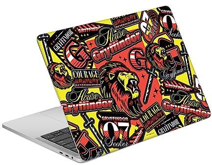 Head Case Designs Offizielle Harry Potter Gryffindor Muster Grafiken Vinyl Haut Aufkleber Abziehbild Abdeckung kompatibel mit MacBook Pro 13.3 A1708