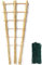 SWANGSA 6 Pack 3Ft Bamboo Trellis for Climbing Plants,35.5 Inch Fan-Shaped Bamboo Plant Trellis with 100pcs Twist Ties for Outdoor and Indoor Potted Plants Garden Stakes