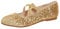 Girls Glitter Ballet Shoes Gold 1 UK