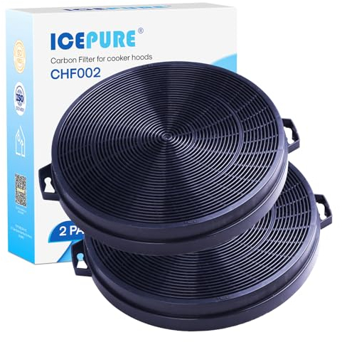 ICEPURE Kohlefilter, Aktivkohle, 210 mm, Ersatz für Dehflex AK01 Dunstabzugshaube, Haube, Dunstabzugshaube (Rechnung erhältlich)2 stück