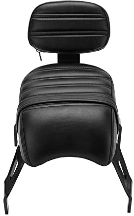 Beifahrer Hinten für Sitz mit Rückenlehnen-Kits, Ersatz für Indian Scout Bobber 2018 2021 Powersports Sissy Bars Beifahrer für Sitz mit Rückenlehnenpolster (BLACK)