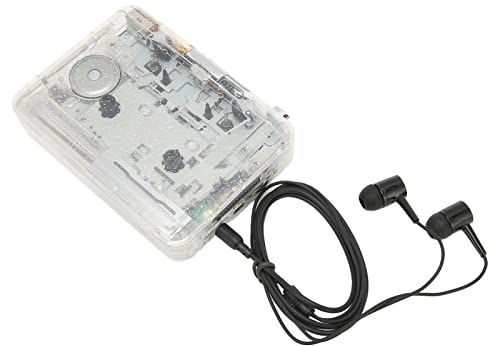Tape to MP3, Geräuschloser HiFi-Kassettenspieler, Tragbare Transparente Hülle, Konvertieren von Kassetten in MP3, kein Lärm, mit Kopfhörer, Unterstützt Ausgabe fürXP 7 8 10