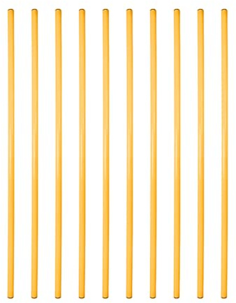 CANNON - Set de 10 Picas de Entrenamiento Deportivo de 100cm | Color Amarillo | Ideal para Fútbol, Rugby, Fútbol Americano y Agilidad
