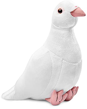 lilizzhoumax Tauben Kuscheltier 23cm/9”, Simuliertes Tier Tauben Plüschtier, Kawaii Kuscheltier Vogel, Realistische Taube Plüschspie Spielzeug für Wilde Tiere, Geschenk für Freunde und Kinder